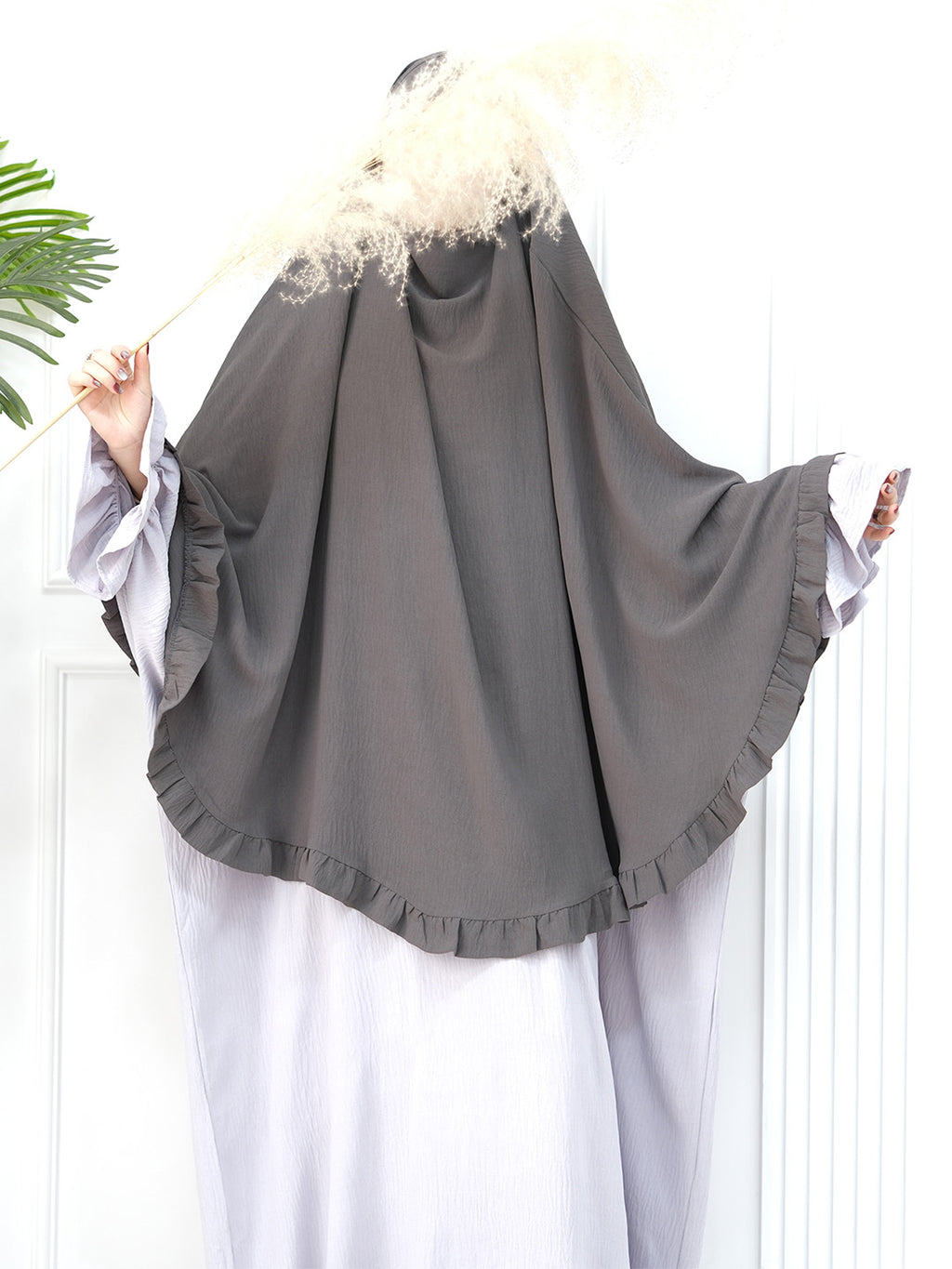 dark-gray-wrinkle-crepe-ruffle-khimar-noor-and-grace