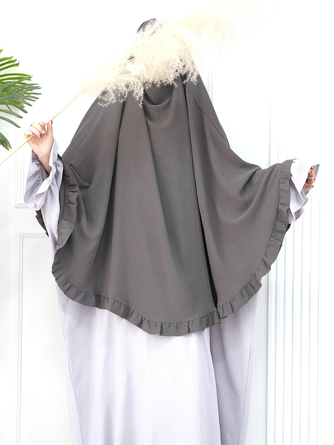 dark-gray-wrinkle-crepe-ruffle-khimar-noor-and-grace