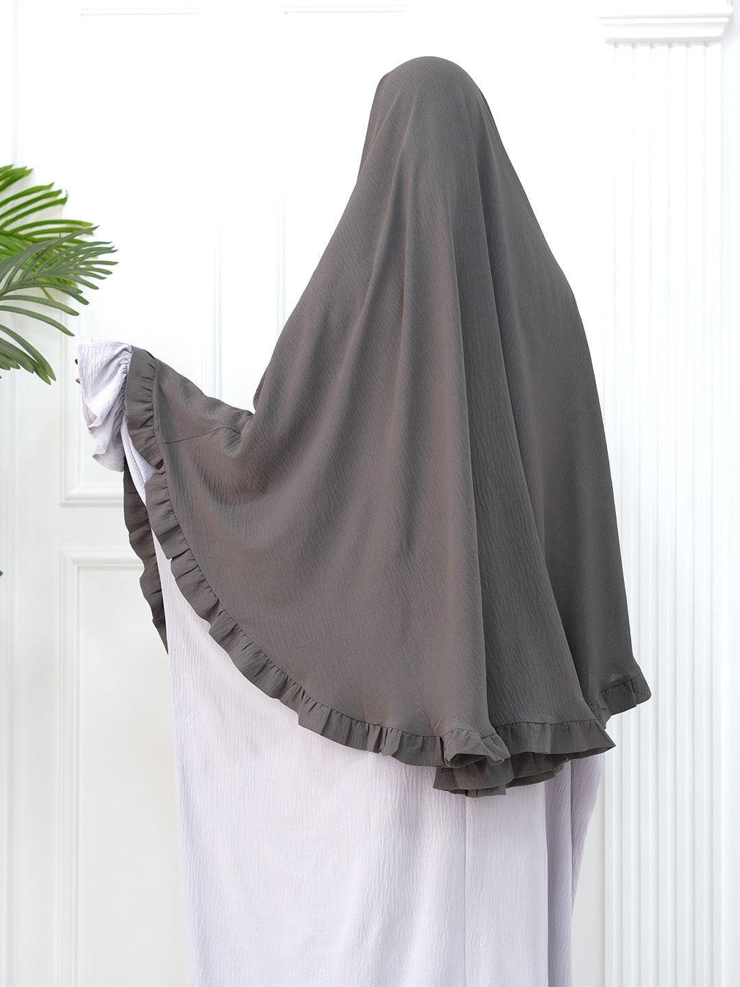 dark-gray-wrinkle-crepe-ruffle-khimar-noor-and-grace