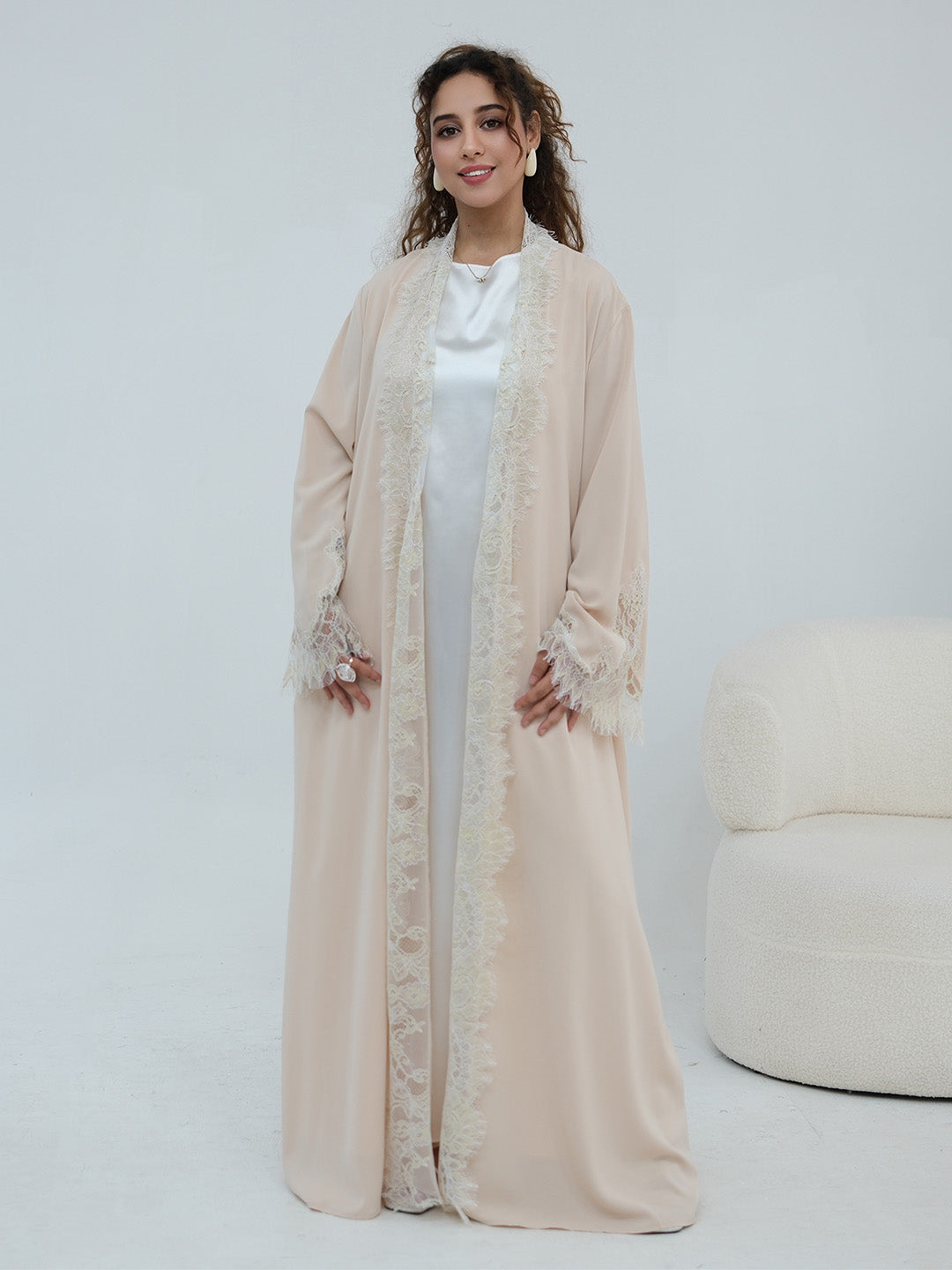 dubai-lace-trim-wide-sleeves-open-front-abaya-nida-champage-cream-noor-and-grace
