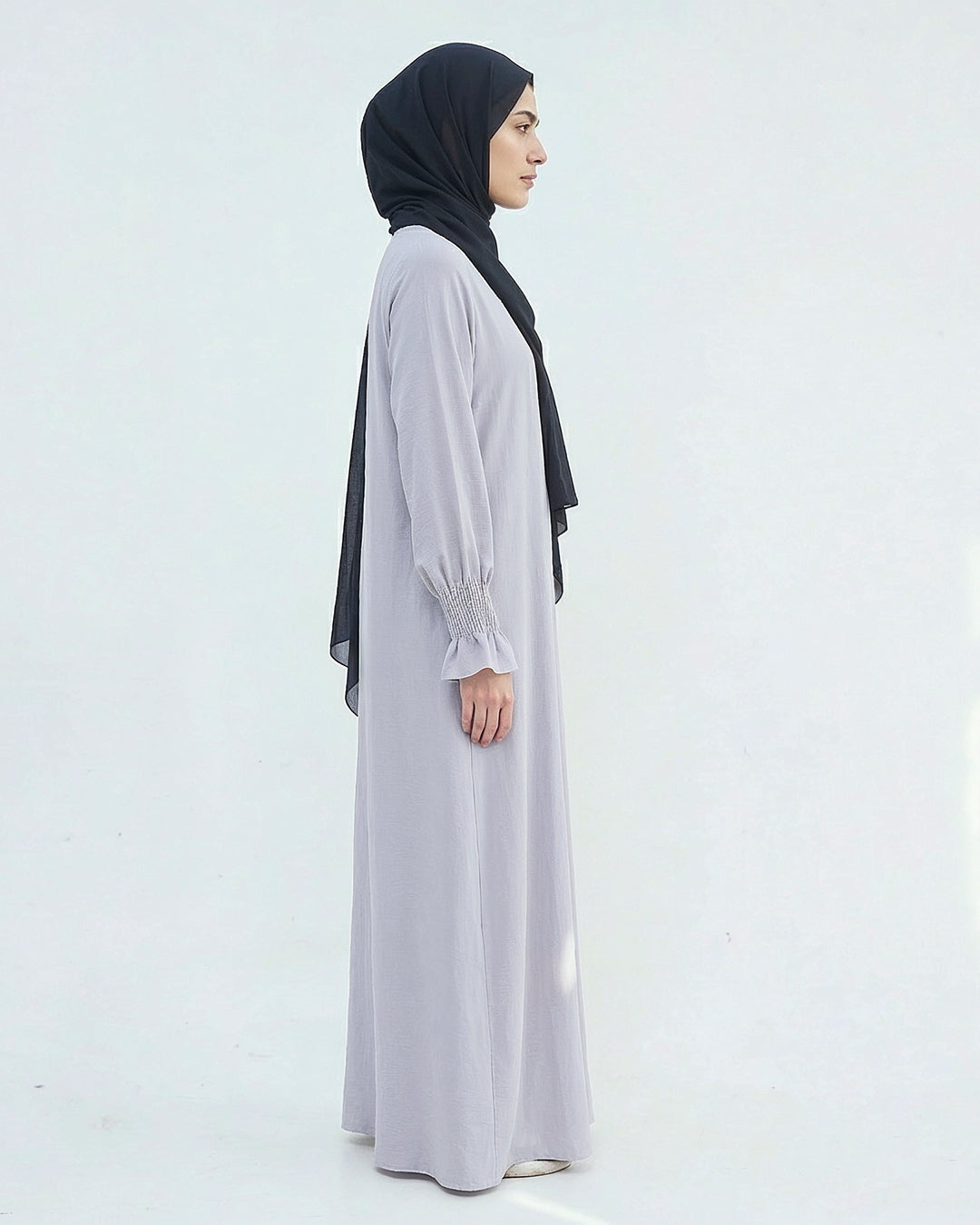 Modest Elastic Sleeve Abaya