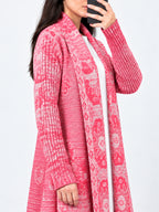 geometric-rose-pleated-kimono-abaya-pink-noor-and-grace