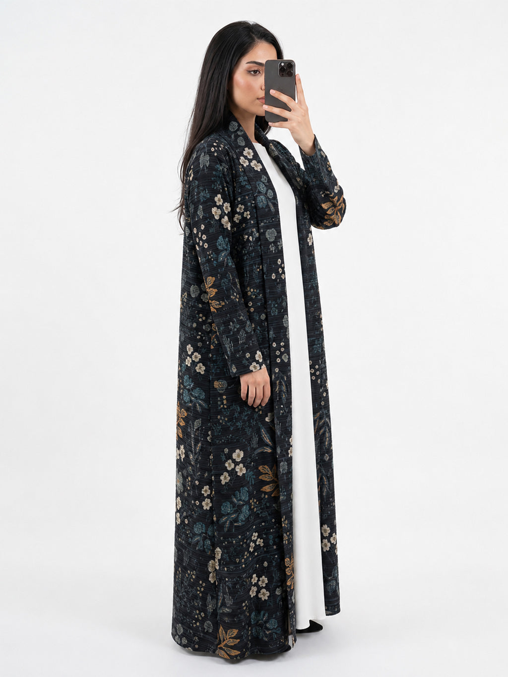 haya-pleated-earth-stretchable-abaya-black-noor-and-grace