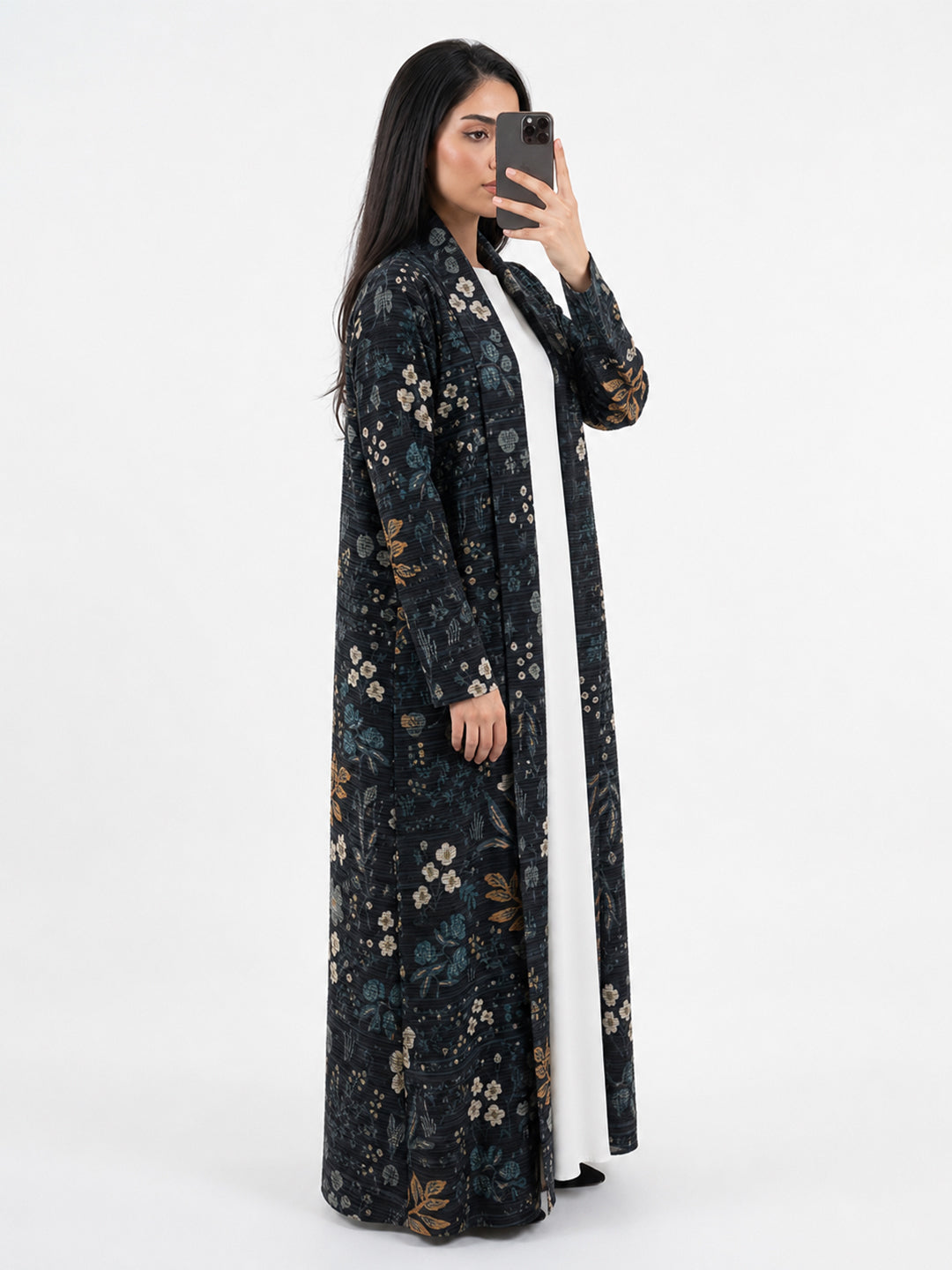 haya-pleated-earth-stretchable-abaya-black-noor-and-grace