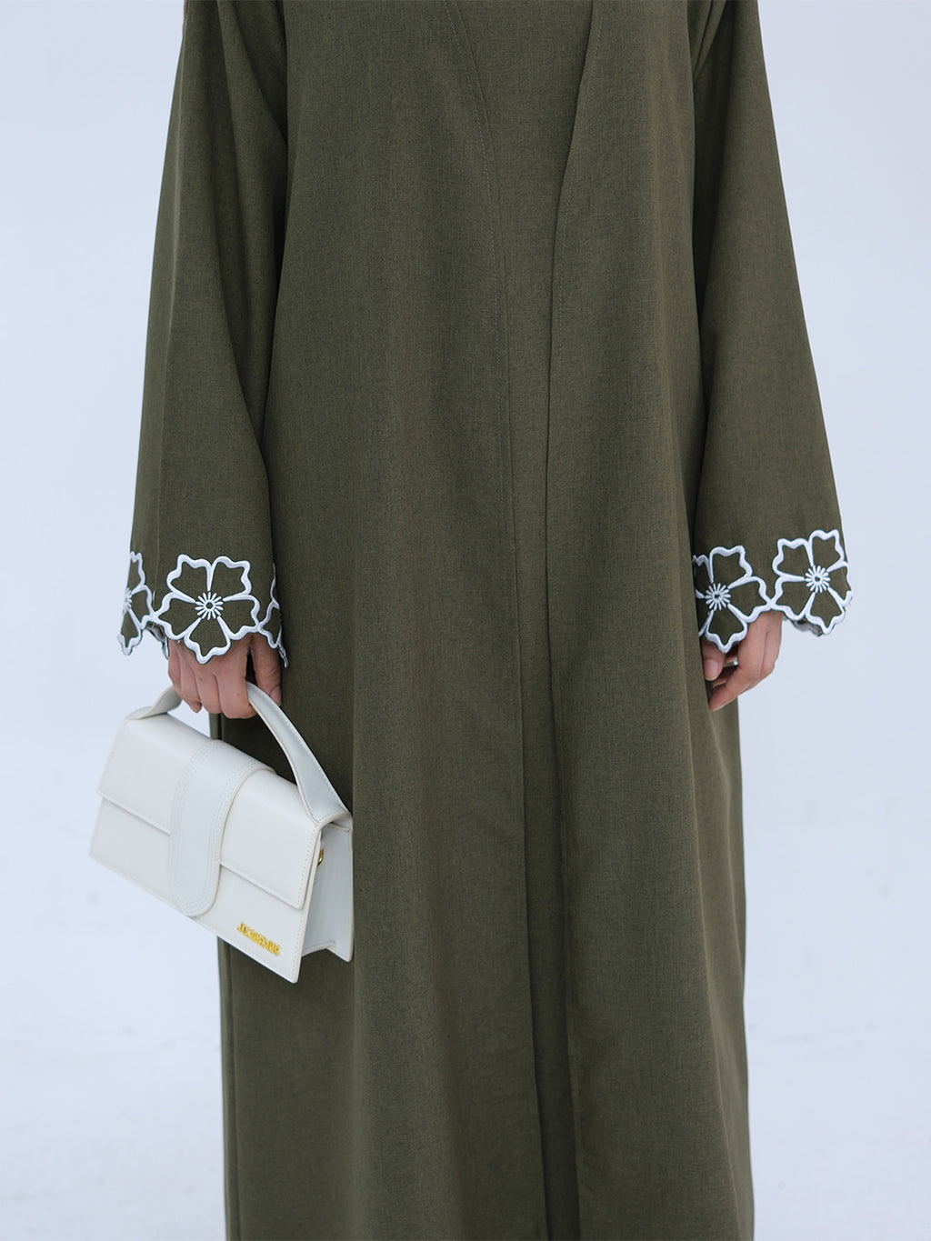 laylat-al-qamar-linen-cotton-abaya-army-green-noor-and-grace