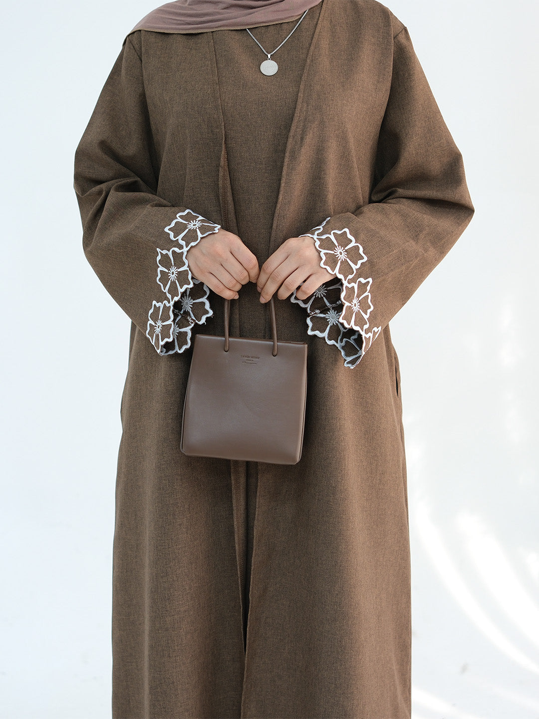 laylat-al-qamar-linen-cotton-abaya-coffee-noor-and-grace