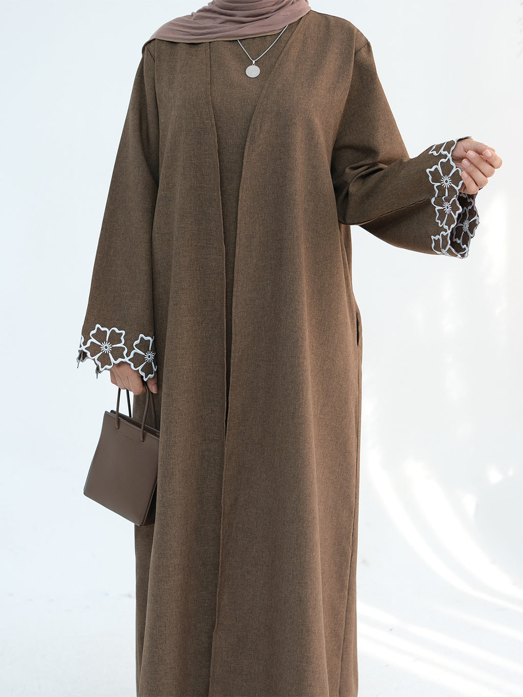 laylat-al-qamar-linen-cotton-abaya-coffee-noor-and-grace