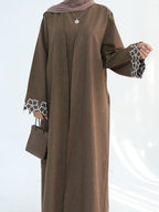 laylat-al-qamar-linen-cotton-abaya-coffee-noor-and-grace