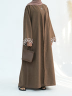 laylat-al-qamar-linen-cotton-abaya-coffee-noor-and-grace