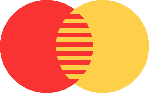 Mastercard logo with red and yellow colors on a white background showing Noor & Grace payment methods 