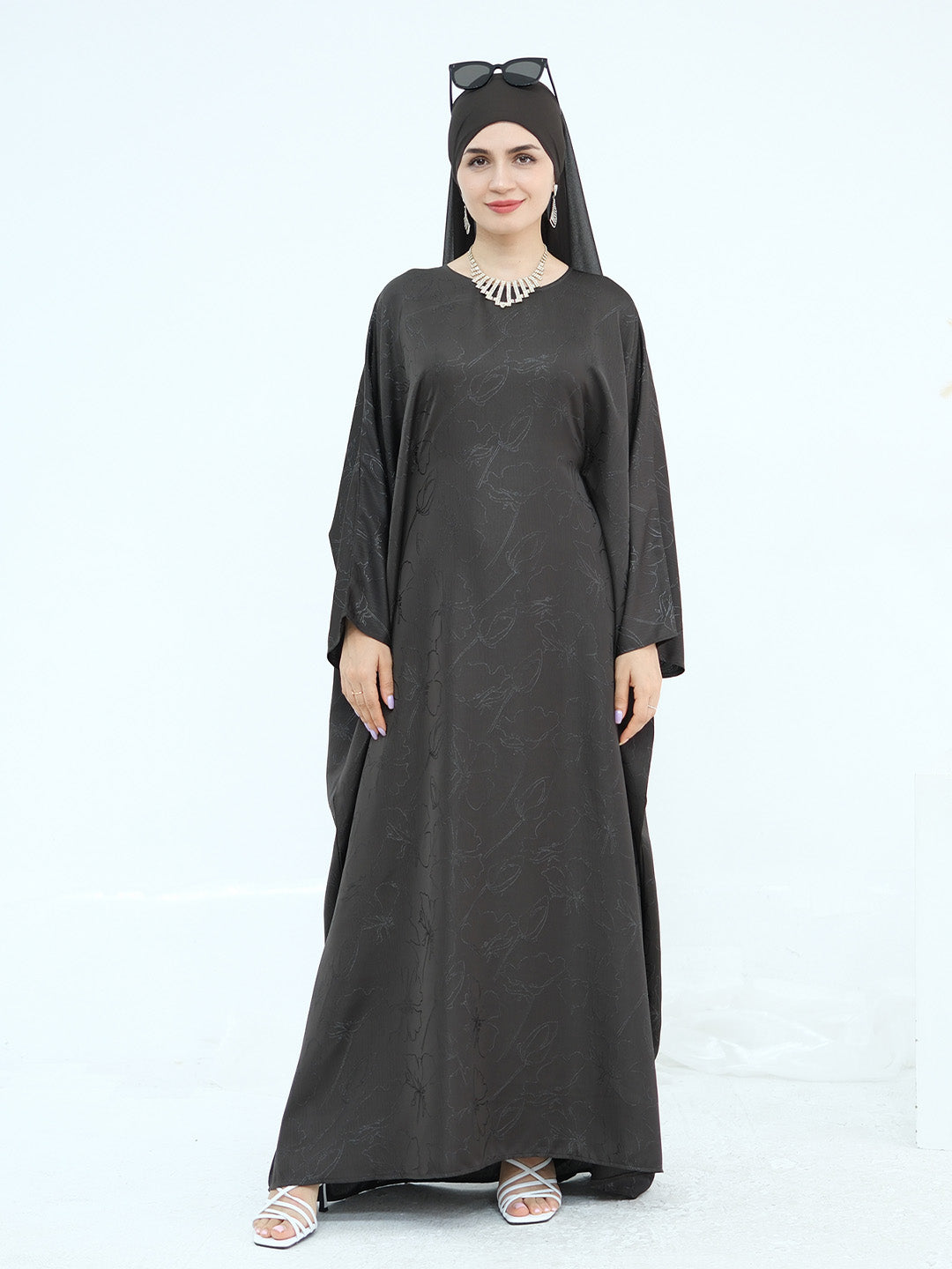 midnight-butterfly-satin-abaya-dark-coffee-noor-and-grace