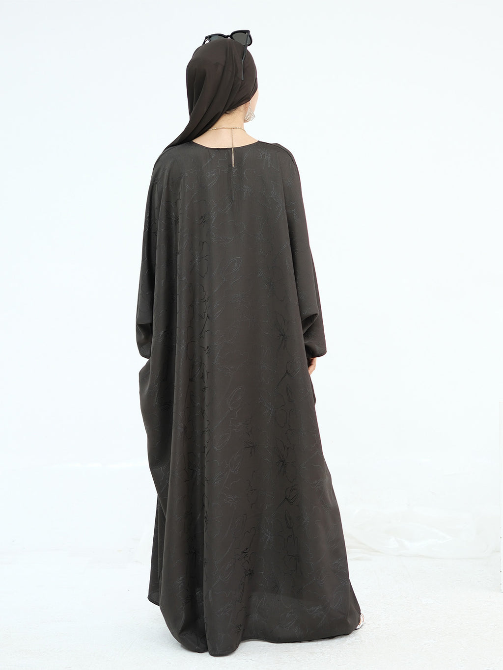 midnight-butterfly-satin-abaya-dark-coffee-noor-and-grace