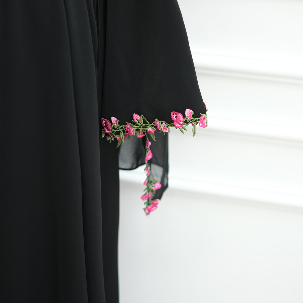 Nida Flower Lace Abaya Set
