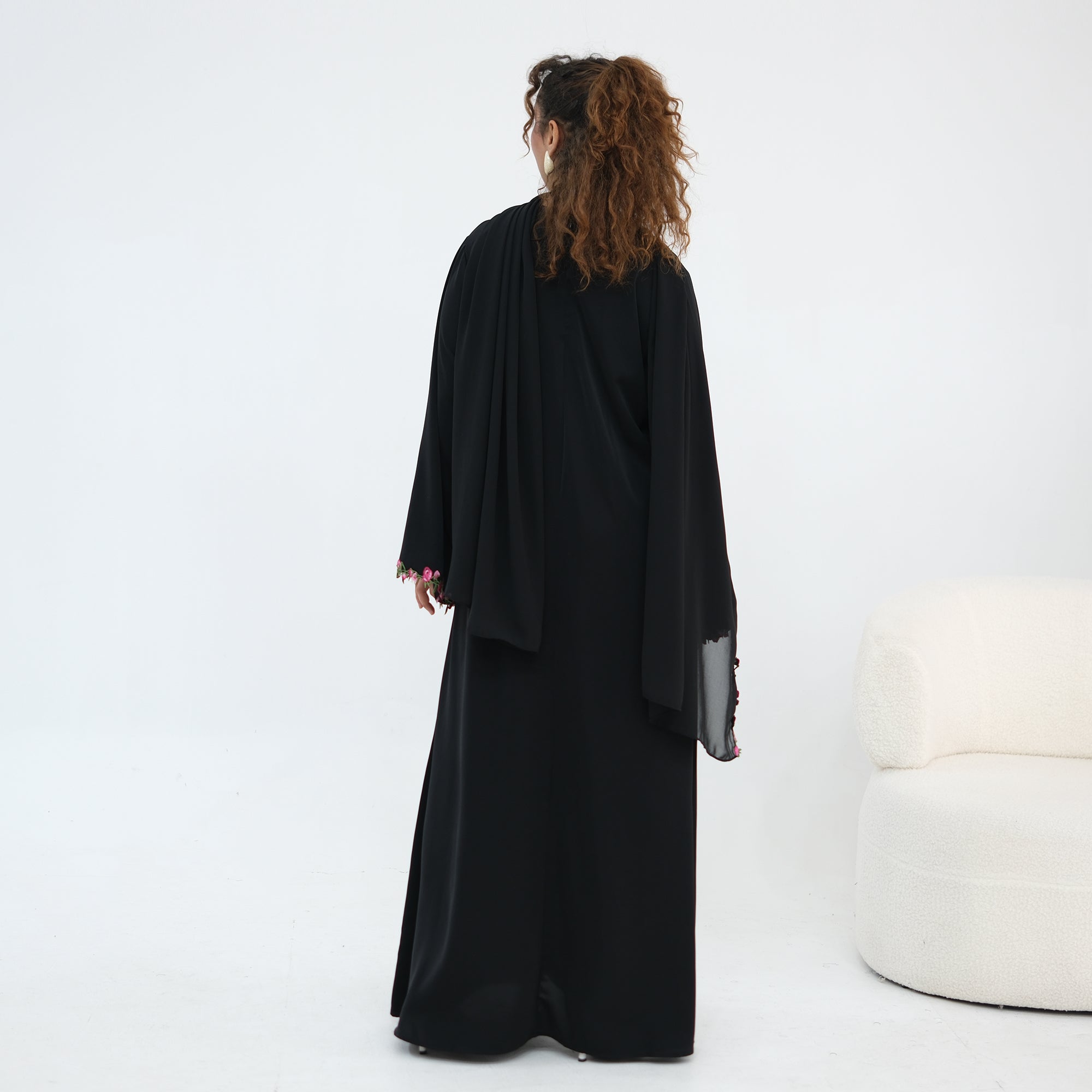 Nida Flower Lace Abaya Set