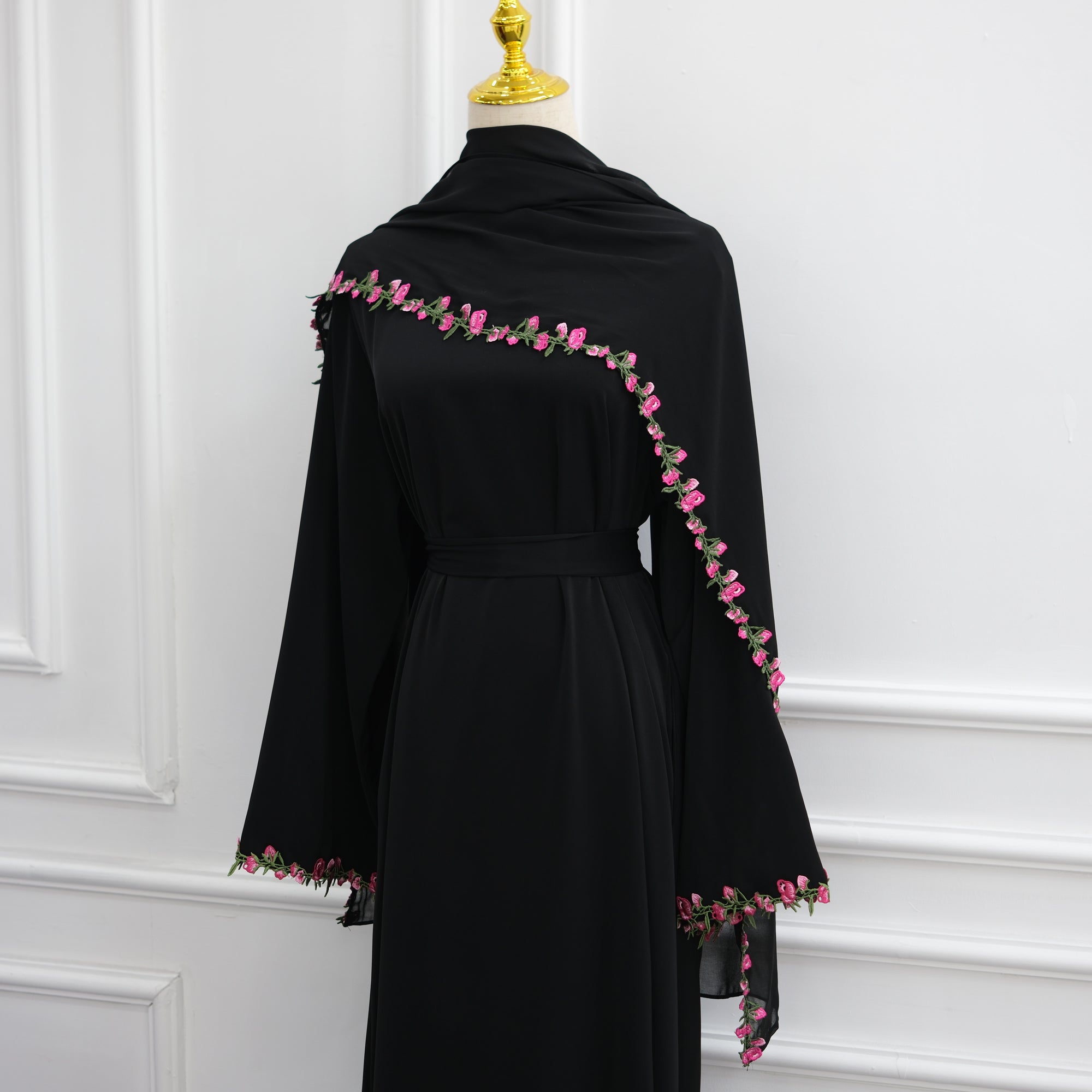 Nida Flower Lace Abaya Set