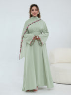 nida-flower-lace-abaya-set-green-noor-and-grace