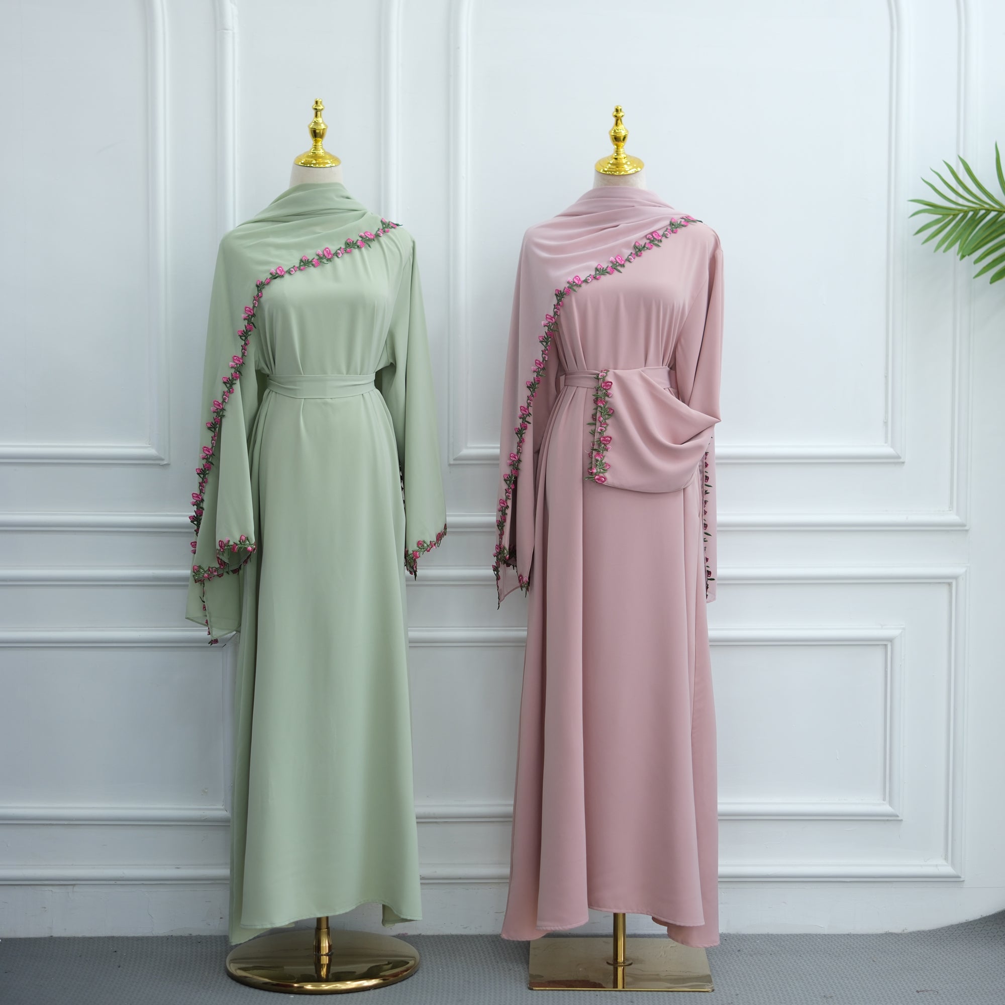 Nida Flower Lace Abaya Set