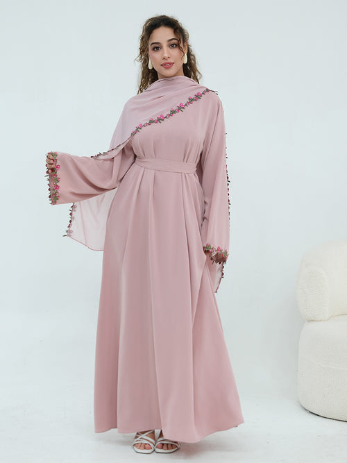 nida-flower-lace-abaya-set-pink-noor-and-grace