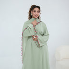 Nida Flower Lace Abaya Set