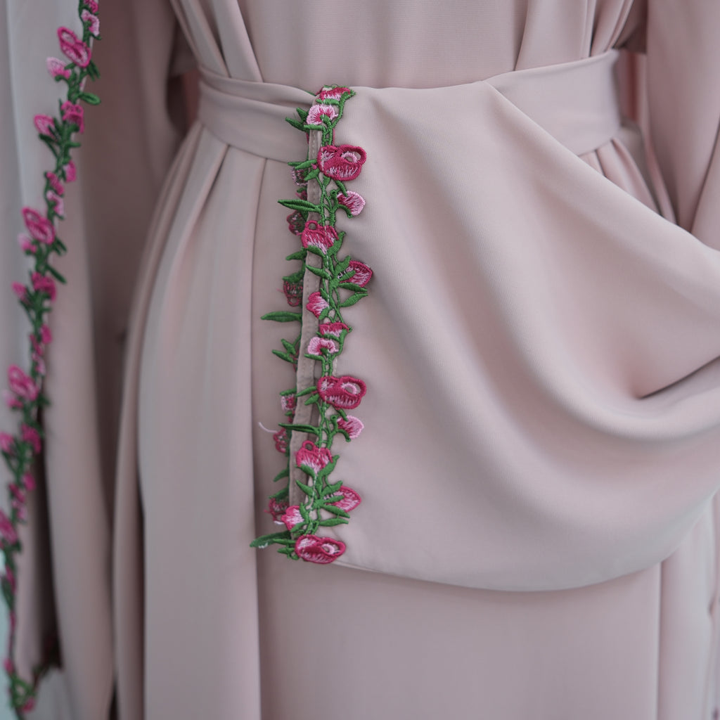 Nida Flower Lace Abaya Set