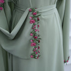 Nida Flower Lace Abaya Set