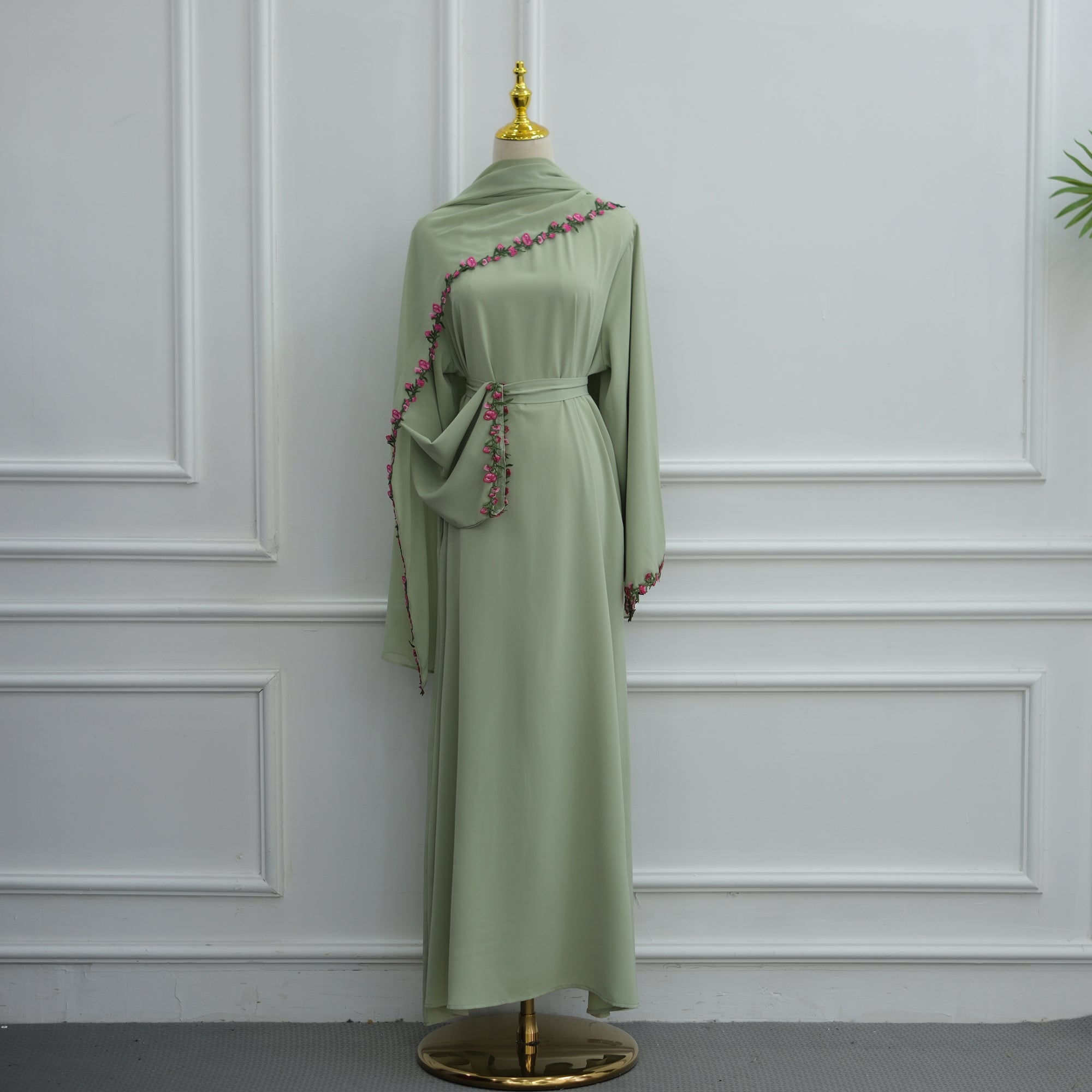 Nida Flower Lace Abaya Set