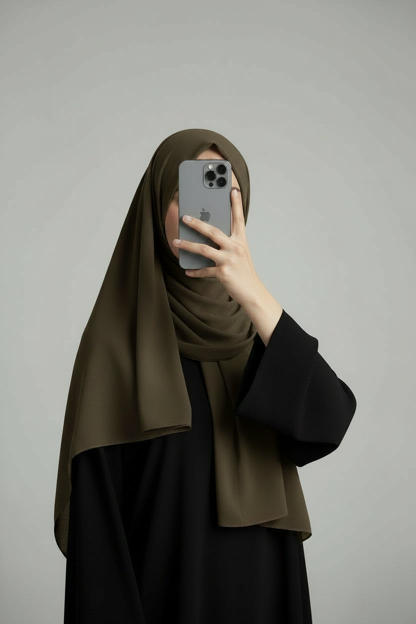 olive-green-chiffon-hijab-noor-and-grace