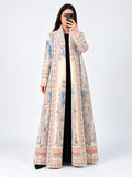 pastel-vintage-printed-textured-pleated-open-abaya-noor-and-grace