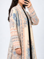 pastel-vintage-printed-textured-pleated-open-abaya-noor-and-grace