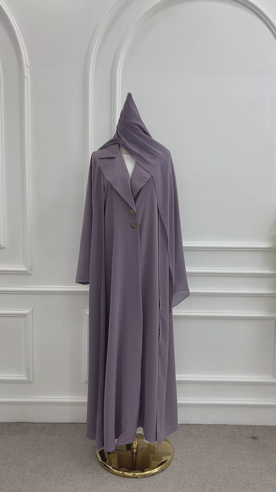 Modern Dubai Modest Coat Abaya - Noor & Grace