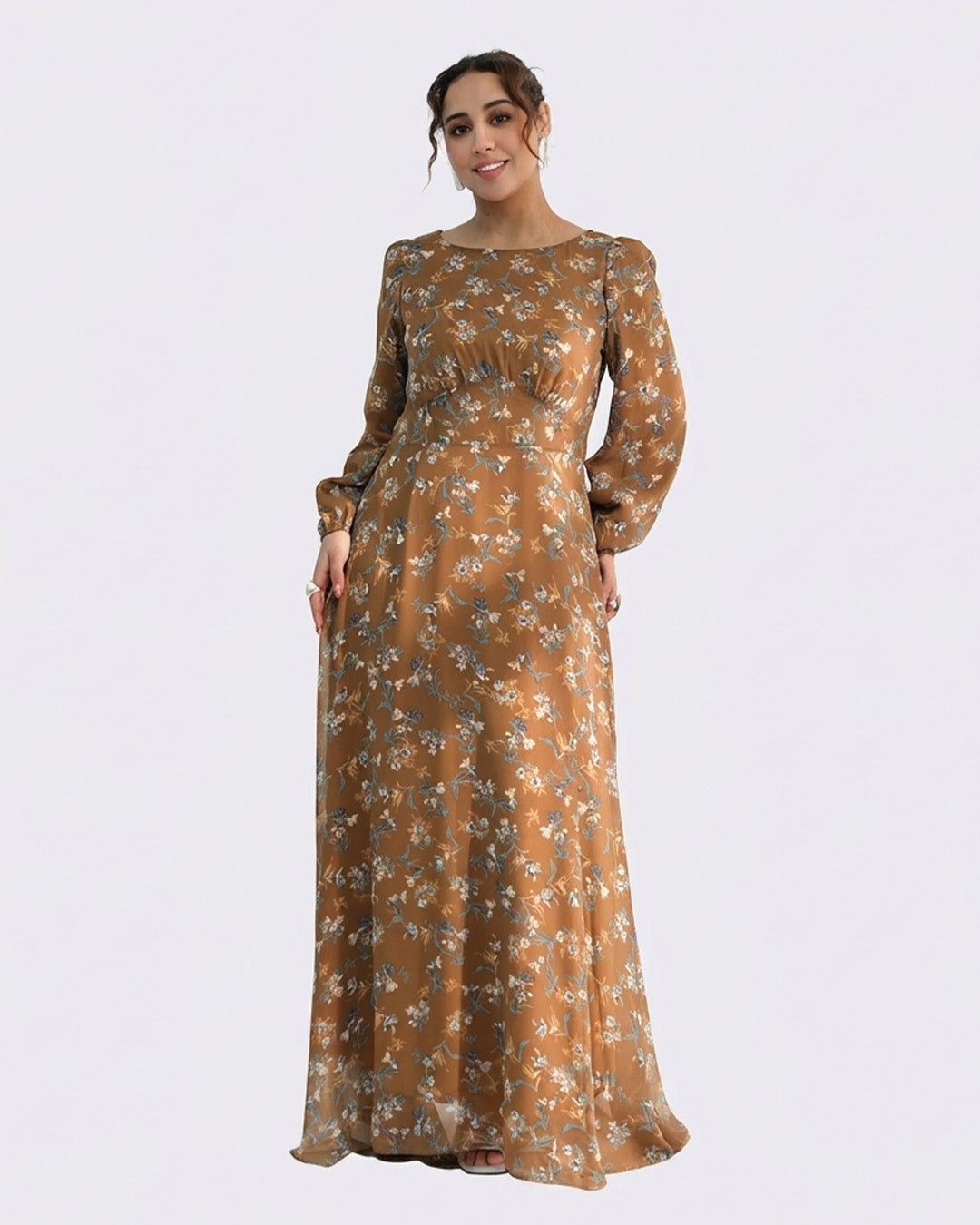 Printed Chiffon Abaya
