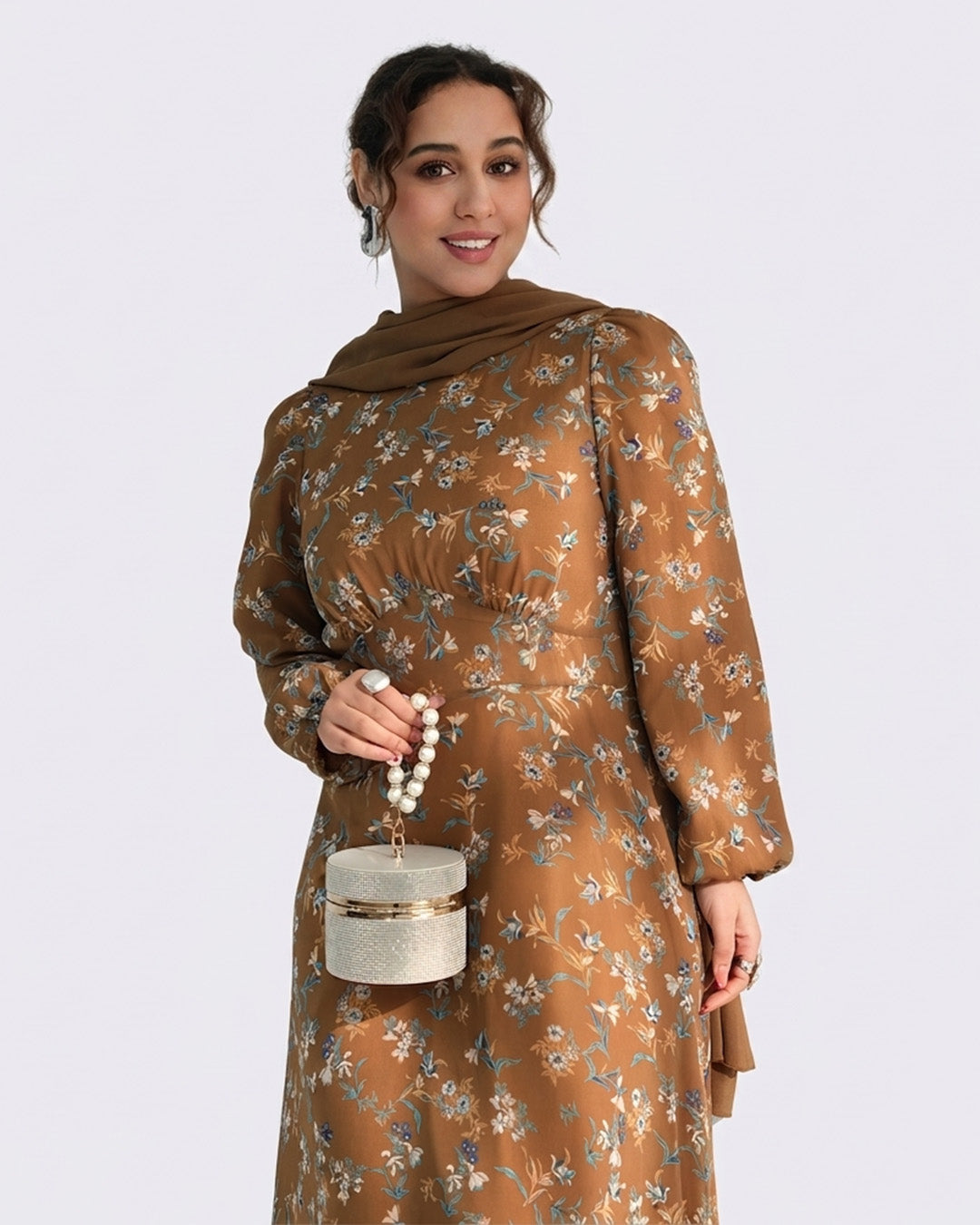 Printed Chiffon Abaya