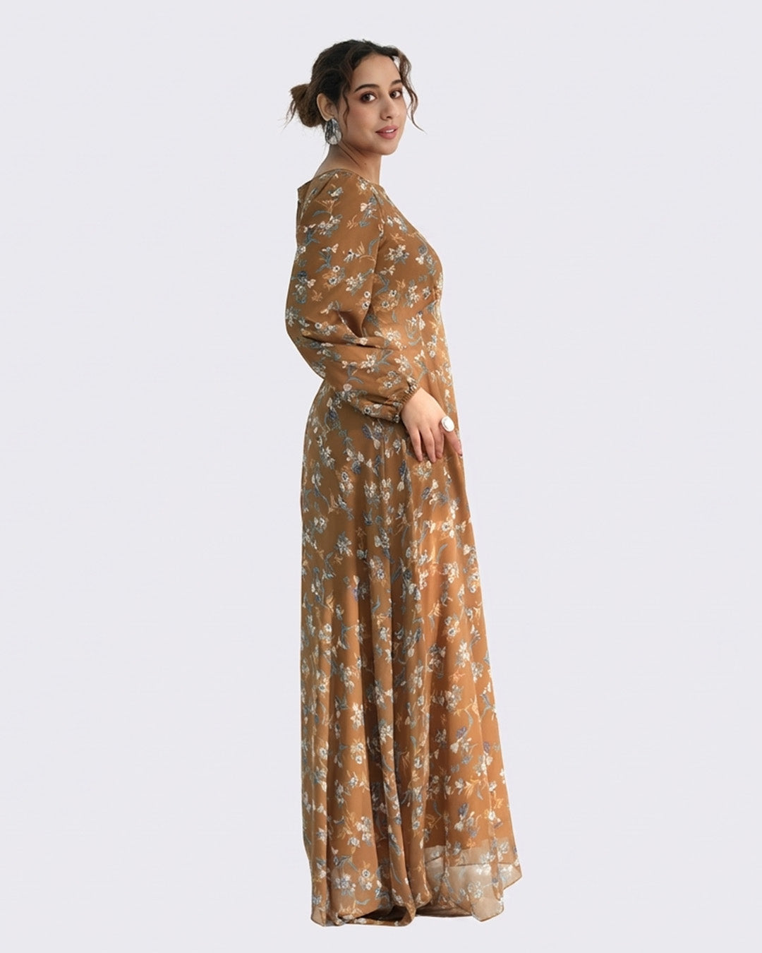 Printed Chiffon Abaya