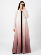 rose-dusk-ombre-gradient-textured-pleated-open-abaya-noor-and-grace