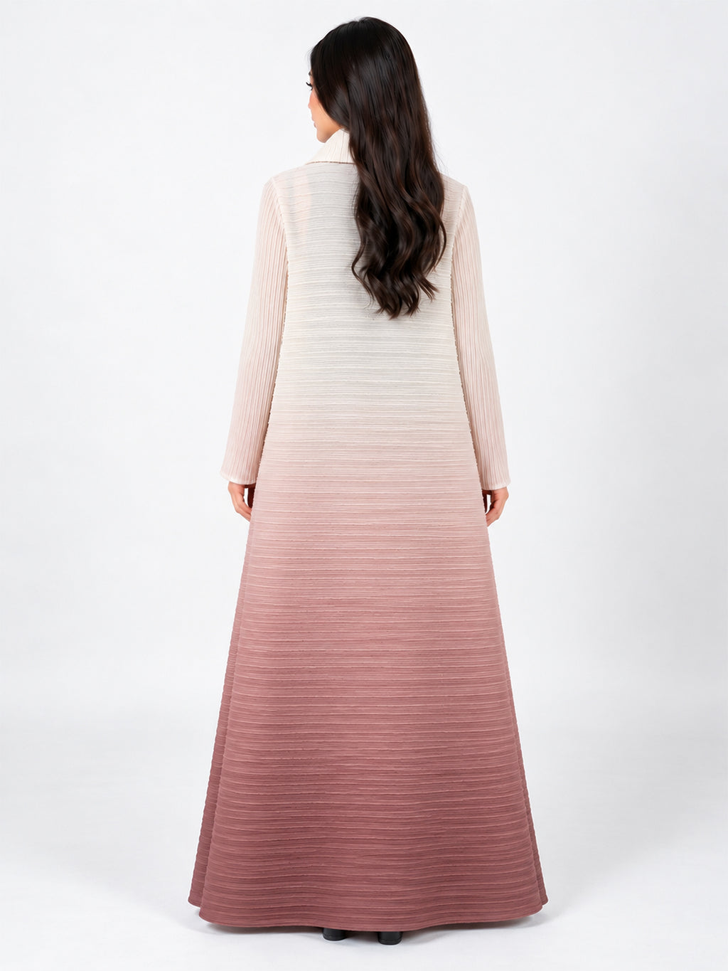 rose-dusk-ombre-gradient-textured-pleated-open-abaya-noor-and-grace