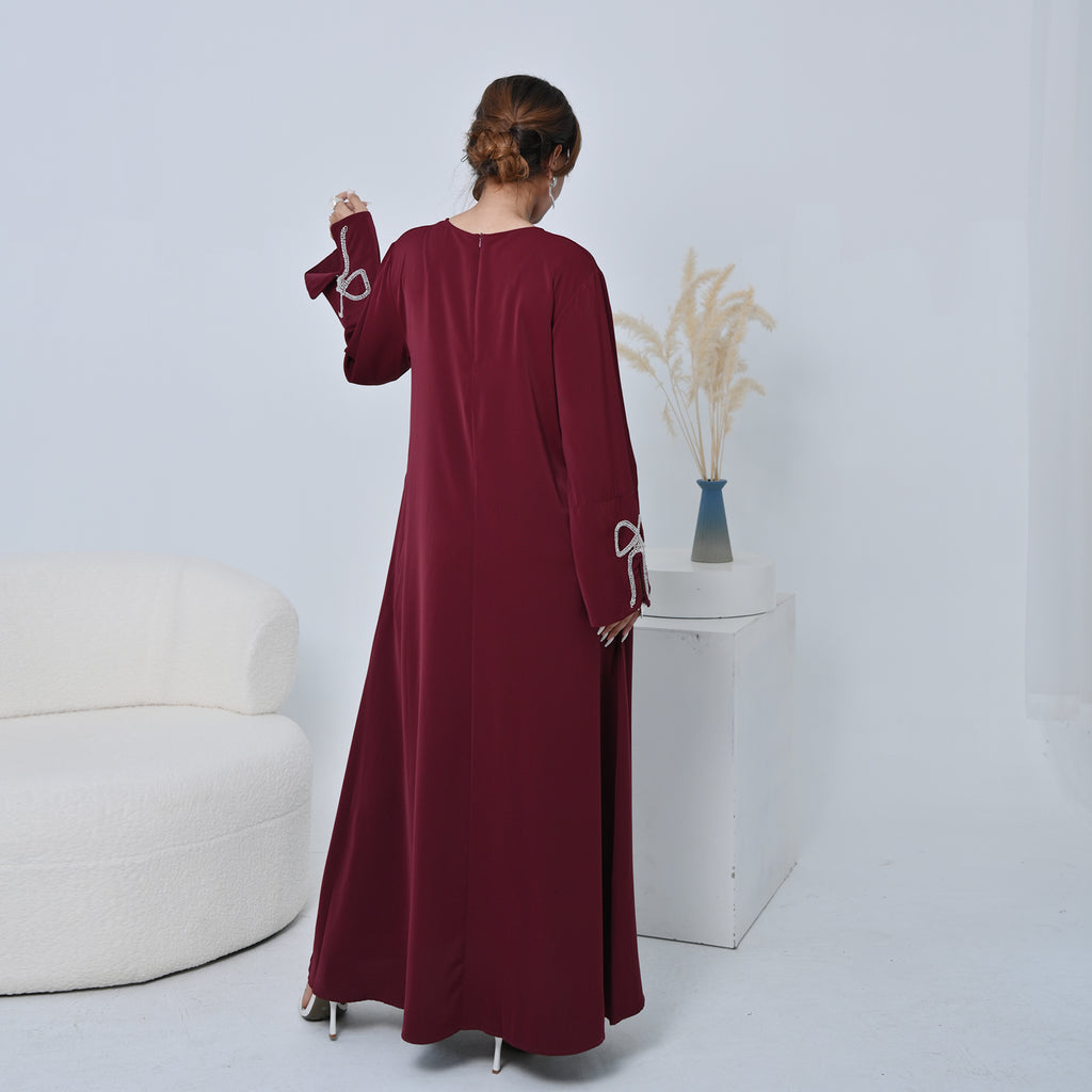 split-sleeve-bow-dubai-abaya-red-noor-and-grace