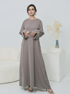 Split-Sleeve Bow Dubai Abaya